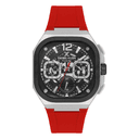 Anúncio: Relogio Analógico Masculino Daniel Klein DK.1.14008-6 Exclusive Gent / Pulseira de Silicone - Vermelho/Prata/Preto
