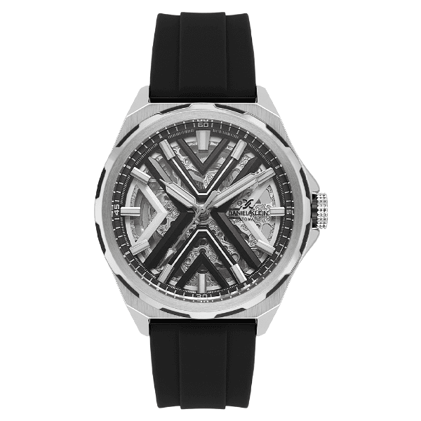 Anúncio: Relogio Analógico Masculino Daniel Klein DK.1.14017-1 Skeleton / Pulseira de Silicone - Preto/Prata