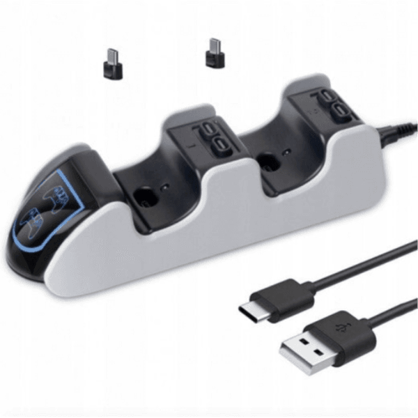 Anúncio: Base Carregador Para Bateria de Controle Dobe TP5-0530 Para Controle PS5 / Dual - Branco
