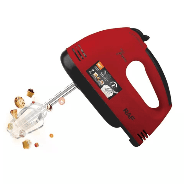 Anúncio: Batedeira Eletrica Raf R.6633 Hand Mixer / 7 Velocidades / 270W / 19500Rpm / 220-240V ~ 50/60Hz - Vermelho/Preto