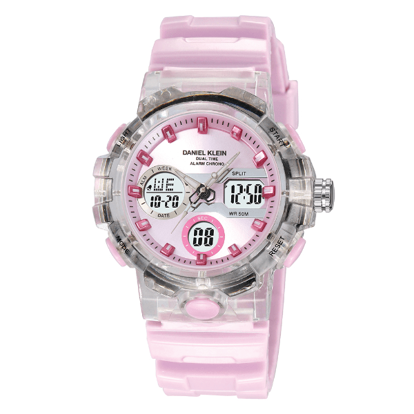 Anúncio: Relogio Digital Masculino Daniel Klein DK.2386-2 Summer 25 / Pulseira de Silicone - Rosa