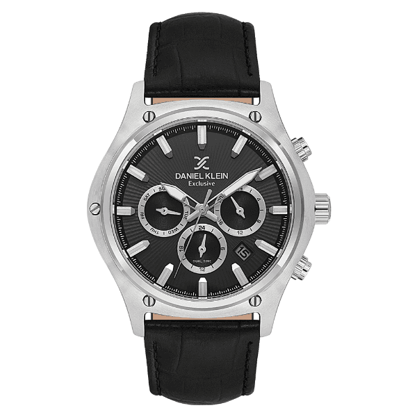 Anúncio: Relogio Analógico Masculino Daniel Klein DK.1.14056-1 Exclusive Gent / Pulseira de Couro - Preto/Prata
