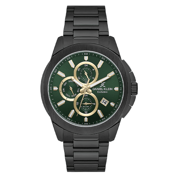 Anúncio: Relogio Analógico Masculino Daniel Klein DK.1.13995-5 Exclusive Gents / Pulseira de Aço Inoxidável - Preto/Verde