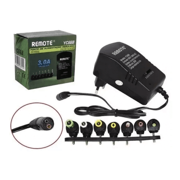 Anúncio: Fonte de Alimentaçao Remote M&L YC668 / 30W / 3.0A / Com 7 Conexões / 100-240V - Preto