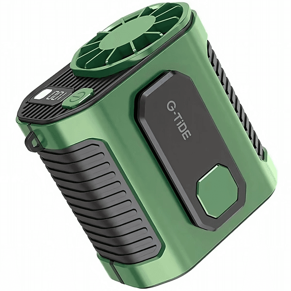 Anúncio: Mini Ventilador G-Tide FW01 / 3 Em 1 / 7 Pás / Recarregável - Verde/Preto