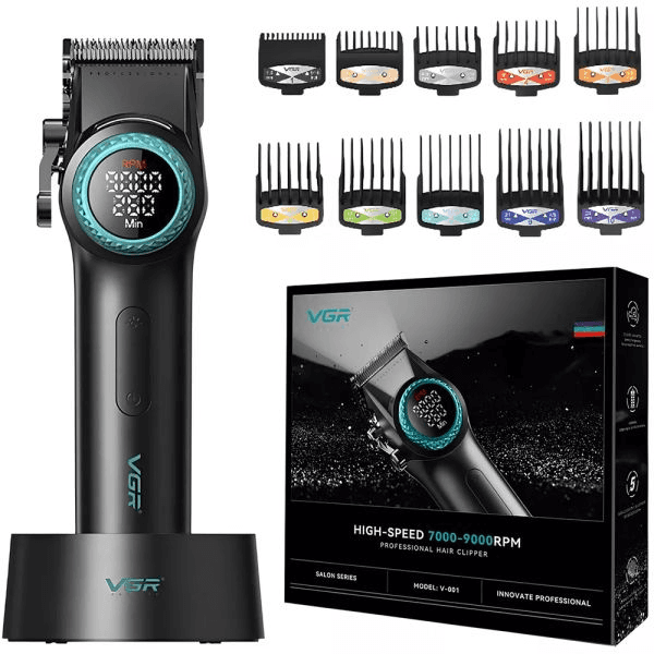 Anúncio: Maquina de Cortar Cabelo Voyager VGR V-001 / 4600Mah / 9000Rpm / Recarregavel / Com Acessorios - Preto