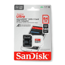 Anúncio: Cartão de Memoria Micro SD de 64GB Sandisk Ultra 140MB/S Classe 10 - Cinza/Vermelho