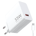 Anúncio: Carregador / Adaptador de Parede Xiaomi HyperCharge Combo MDY-16-EF / 33W / USB-A Com Cabo Incluído USB-A - USB-C - Branco