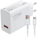Anúncio: Carregador / Adaptador de Parede Xiaomi HyperCharge Combo MDY-14-EE / 120W / USB-A Com Cabo Incluído USB-A - USB-C - Branco