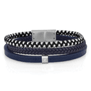Anúncio: Pulseira Masculino Daniel Klein DKJ.6.10030-2 - Couro Azul/Prata