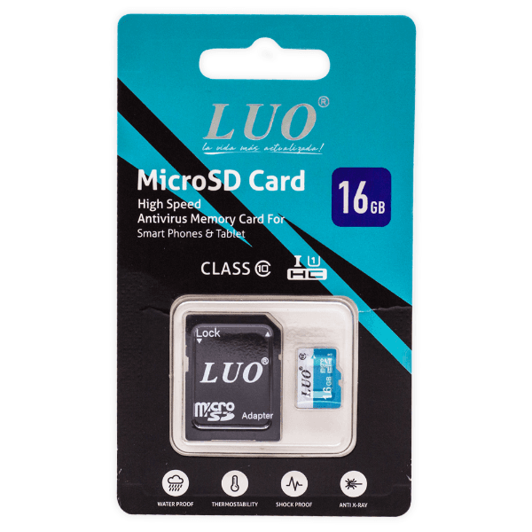 Anúncio: Cartao de Memoria Micro SD de 16GB Luo Flash Card Class 10