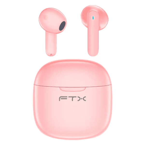 Anúncio: Fone de Ouvido Sem Fio FTX E68-PK Com Bluetooth 6.0 / Microfone / Touch / IPX6 - Rosa