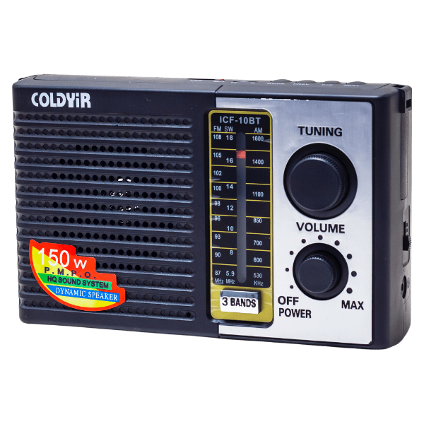Anúncio: Radio Coldyir Portatil ICF-10BT / FM / AM / USB / TF / MP3 - Preto