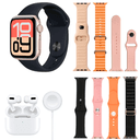Anúncio: Kit Relogio Smartwatch LSSD S1000 Promax Com Bluetooth / Fone de Ouvido Sem Fio + 7 Pulseiras - Color Mix