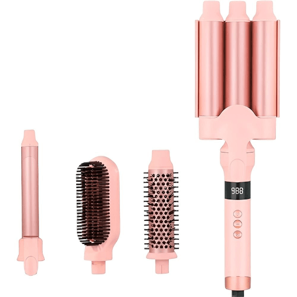 Anúncio: Kit Escova Modeladora Termica Enzo EN-9111 Pro Style / 4 Em 1 / 65W / Bivolt - Rosa
