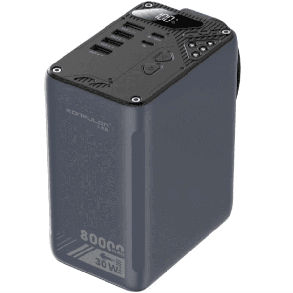 Anúncio: Estacao De Carga PowerBank Konfulon A49Q / 30W / 80000Mah / USB-A X4 / USB-C X2 - Cinza