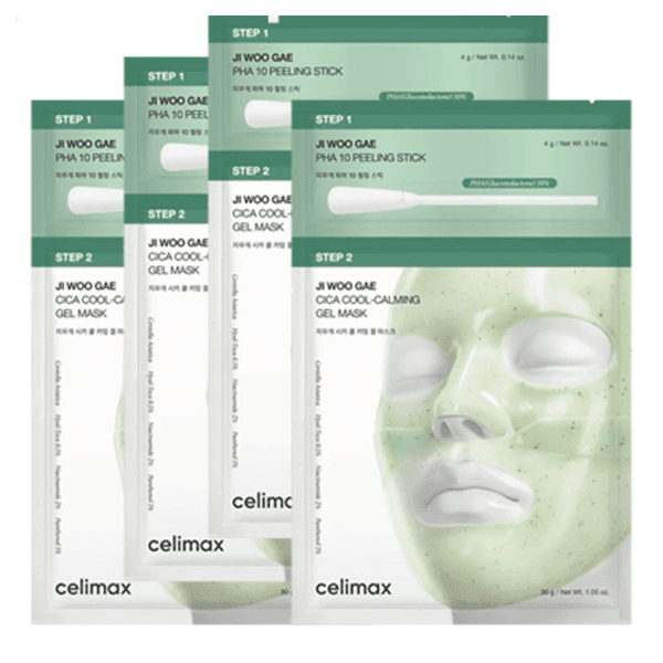 Anúncio: Mascara Facial Celimax JI Woo Gae Cica PHA Peel Com 4 Unidades