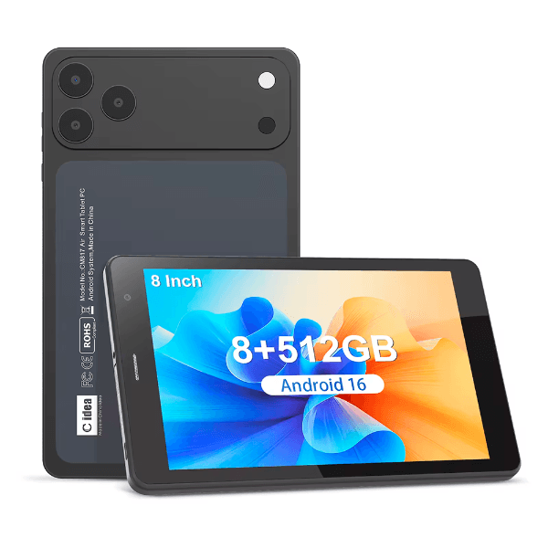 Anúncio: Tablet C Idea CM817 Air / 8GB / 512GB / WiFi / Bluetooth / GPS / 5G / 8" /  5MP - 8MP / Android 16 - Preto