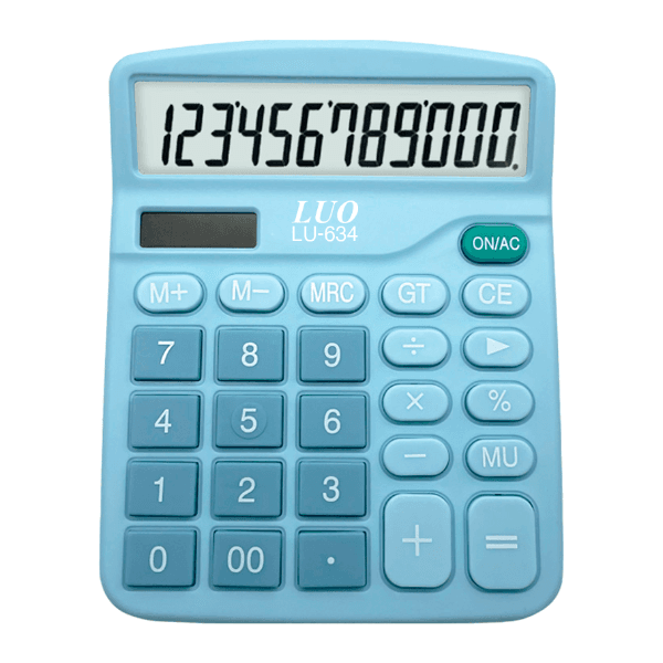 Anúncio: Calculadora Compacta Luo LU-634 - Azul Claro