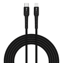 Anúncio: Cabo 4Life FLT2CL2B Power Flex Series / USB-C Para Lightning / 2 Metros / 30W - Preto (Nylon)