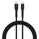 Anúncio: Cabo 4Life FLT2CL1B Power Flex Series / USB-C Para Lightning / 1 Metro / 30W - Preto (Nylon)