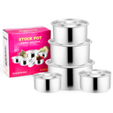Anúncio: Jogo de Bowl Stock Pot MTL145765 Com 5 Pecas (16-18-20-22-24CM) - Aço Inox