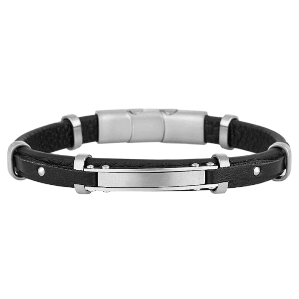 Anúncio: Pulseira Masculino Daniel Klein DKJ.14.10008-2 - Couro Preto/Prata