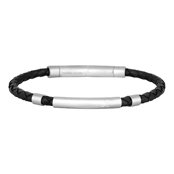 Anúncio: Pulseira Masculino Daniel Klein DKJ.16.10001-2 - Couro Preto/Prata