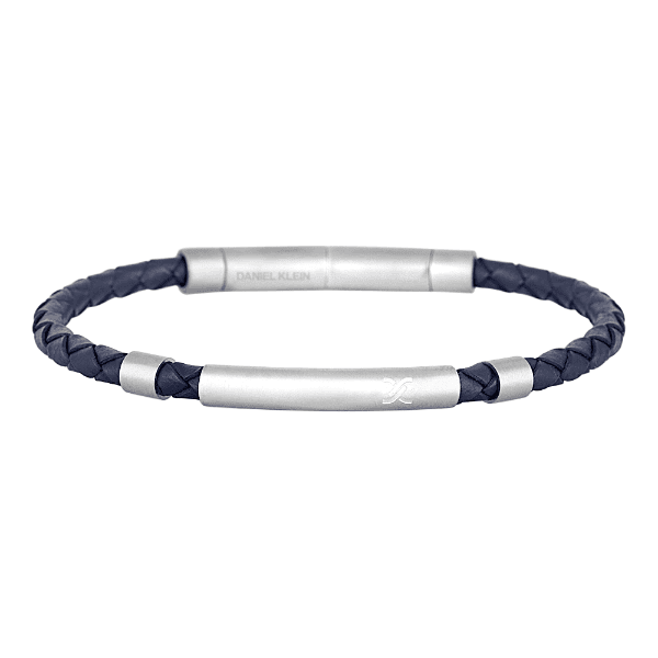 Anúncio: Pulseira Masculino Daniel Klein DKJ.16.10001-4 - Couro Azul/Prata