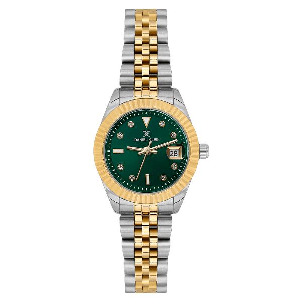 Anúncio: Relogio Analogico Feminino Daniel Klein DK.6.14319-4 Premium Lady / Pulseira de Aço Inoxidável - Prata/Dourado/Verde