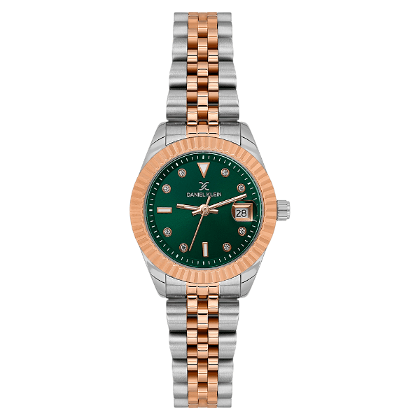 Anúncio: Relogio Analogico Feminino Daniel Klein DK.6.14319-8 Premium Lady / Pulseira de Aço Inoxidável - Prata/Rose Gold/Verde