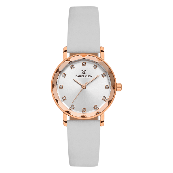 Anúncio: Relogio Analogico Feminino Daniel Klein DK.6.14317-5 Premium Lady / Pulseira de Couro - Branco/Rose Gold