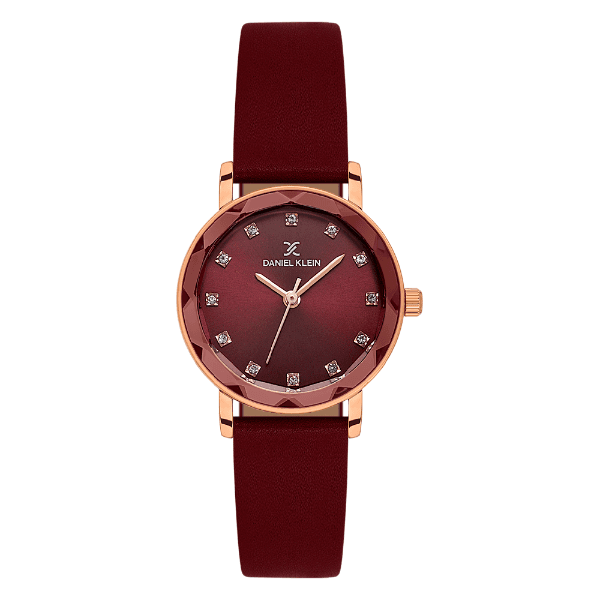 Anúncio: Relogio Analogico Feminino Daniel Klein DK.6.14317-6 Premium Lady / Pulseira de Couro - Vermelho/Rose Gold