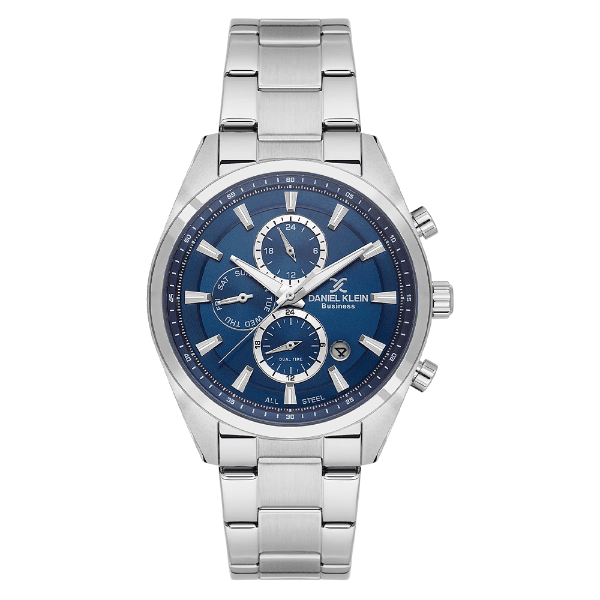 Anúncio: Relogio Analógico Masculino Daniel Klein DK.1.14463-3 Business Gents / Pulseira de Aço Inoxidável - Prata/Azul