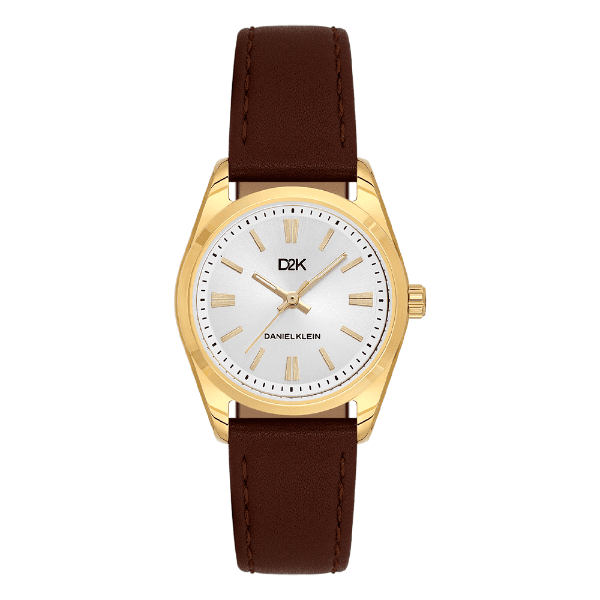 Anúncio: Relogio Analogico Feminino Daniel Klein DK.1.14459-4 DK2 Ladies / Pulseira de Couro - Marrom/Dourado