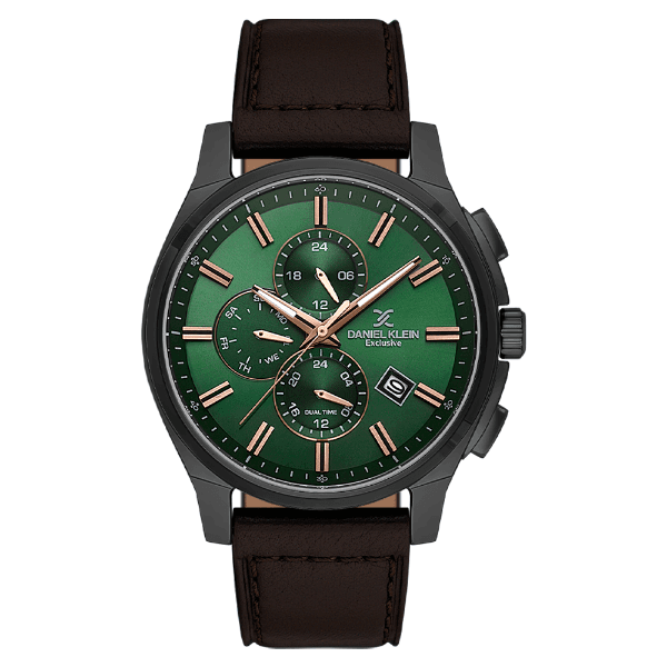 Anúncio: Relogio Analógico Masculino Daniel Klein DK.1.14349-6 Exclusive Gent / Pulseira de Couro - Marrom/Preto/Verde