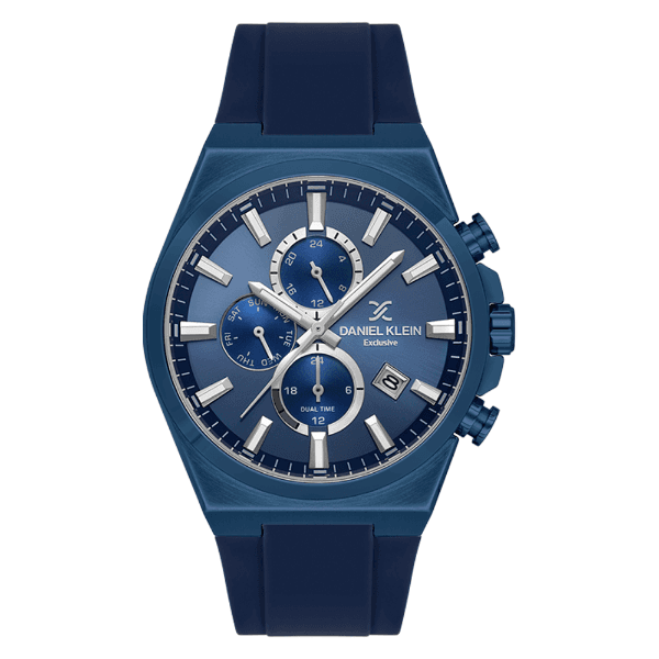 Anúncio: Relogio Analógico Masculino Daniel Klein DK.1.14348-7 Exclusive Gent / Pulseira de Silicone - Azul/Prata