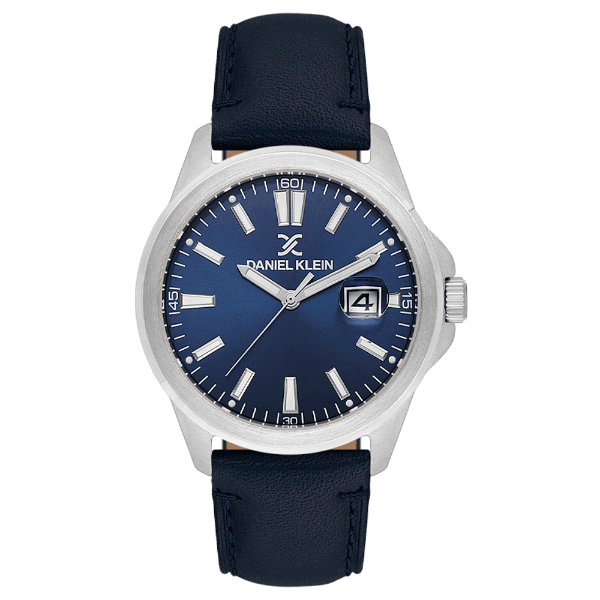 Anúncio: Relogio Analógico Masculino Daniel Klein DK.1.14333-3 Premium Gents / Pulseira de Couro - Azul/Prata