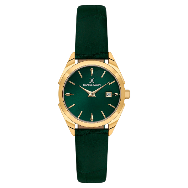 Anúncio: Relogio Analogico Feminino Daniel Klein DK.1.14312-2 Premium Ladies / Pulseira de Couro - Verde/Dourado