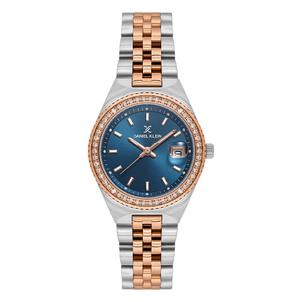Anúncio: Relogio Analogico Feminino Daniel Klein DK.1.14304-6 Premium Ladies / Pulseira de Aço Inoxidável - Prata/Rose Gold/Azul