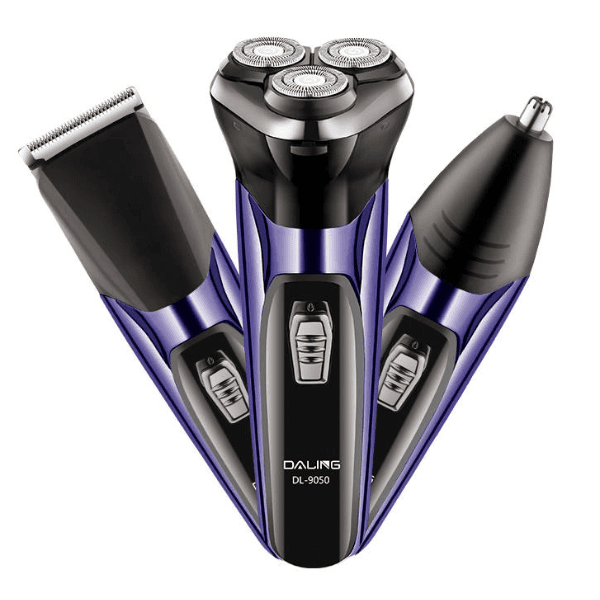 Anúncio: Kit Barbeador / Aparador de Cabelo Daling DL-9050 / 3 Em 1 / Recarregavel - Preto/Roxo