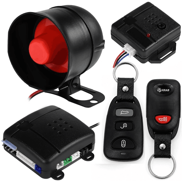 Anúncio: Alarme Automotivo Krab KBAC45 Com 2 Controles / 20W - Preto