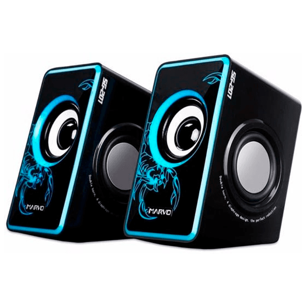 Anúncio: Caixa de Som / Speaker Gaming Marvo Scorpion SG-201 / USB / Jack 3.5MM - Azul/Preto