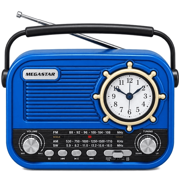 Anúncio: Radio Portátil Megastar RX366A Com Bluetooth / USB / AM-FM / Micro SD - Azul