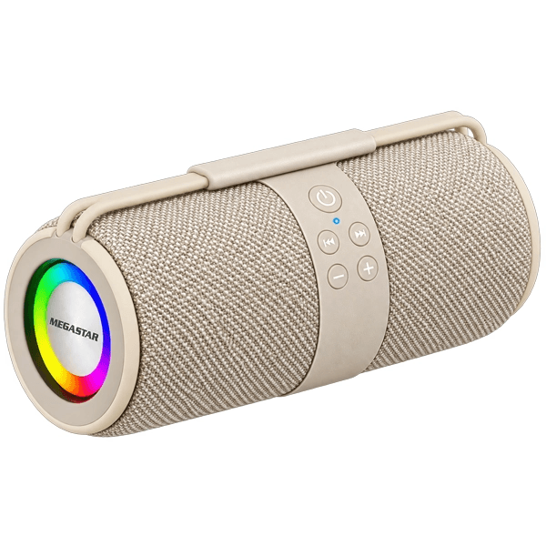 Anúncio: Speaker Megastar HY80BTG / 10W / Bluetooth / Radio FM / Auxiliar / Micro SD - Bege