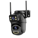 Anúncio: Camera de Segurança Smart WiFi A33H / Dual Lens / 5MP+5MP / 360º / Microfone / Alarma / Detecçao Humana / App Icsee - Preto