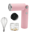 Anúncio: Maquina de Cozinha Multiuso Cleaning and Cooking NO.YYQ902G / 3 Em 1 / Batedor Elétrico / Triturador Elétrico / Escova Elétrica / 30W / Recarregável – Rosa