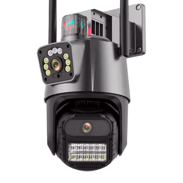 Anúncio: Camera de Segurança Multi-Lens P11-QQ6 / 2 Cameras / 6MP / Microfone / Alarma / Detecção Humana / Visao Noturna / App Icsee - Cinza