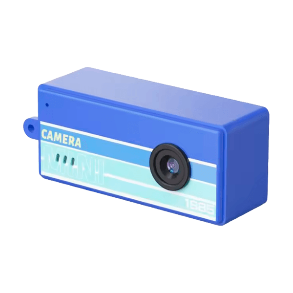 Anúncio: Mini Camera Digital Retro Thumb Record 1985 Com Chaveiro / HD / TF Card / Recarregavel - Azul