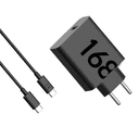 Anúncio: Carregador / Adaptador de Parede Motorola Turbo 168 Duo USB-C + Cabo USB-C - USB-C / 1 Metro / 168W (SJM512) - Preto